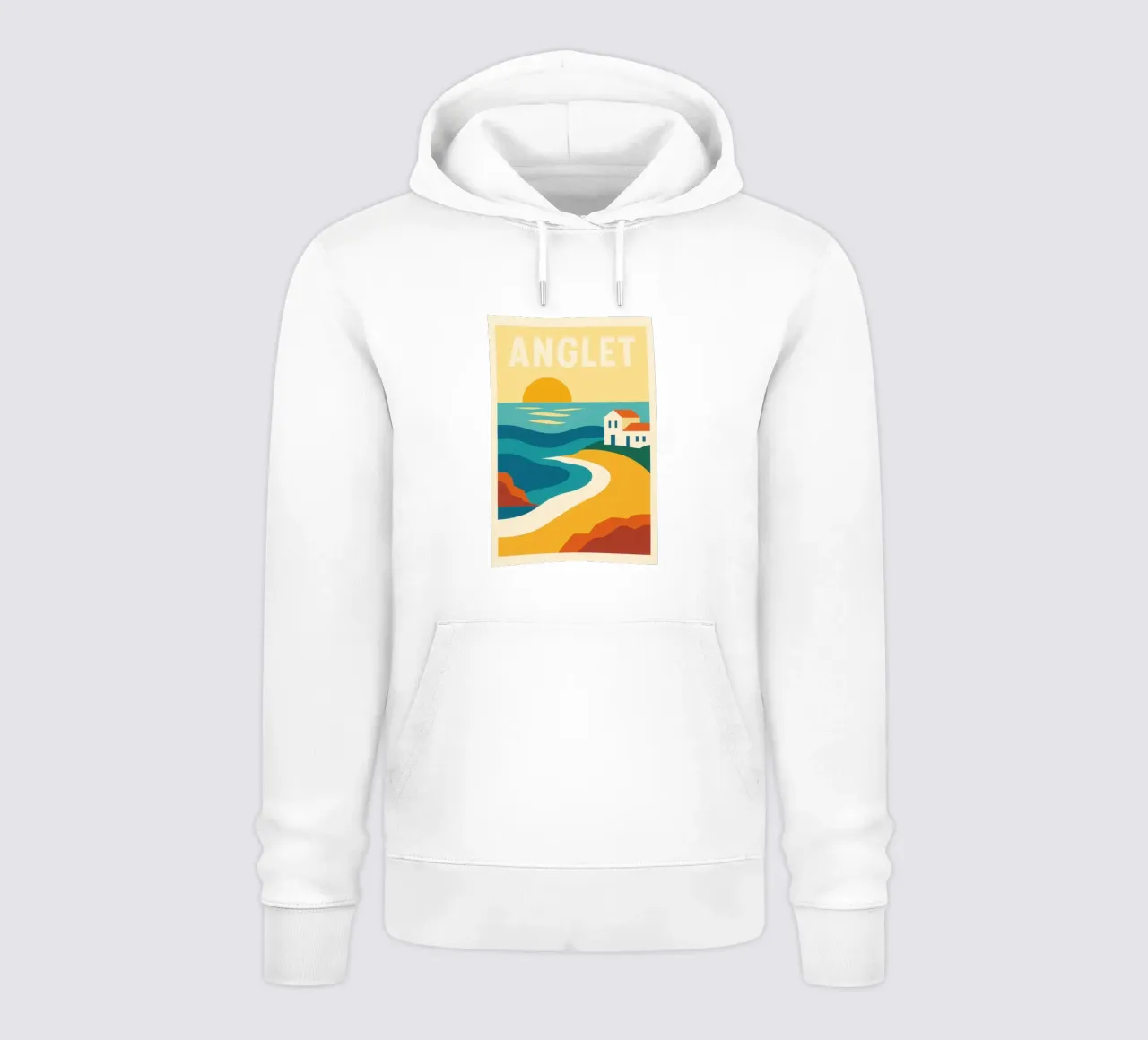 Anglet, tramonto sulla costa basca felpa con cappuccio da JETLAG | affiches voyage