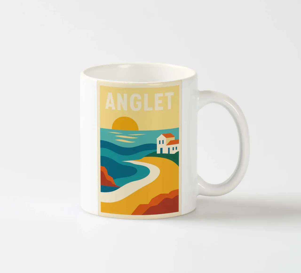 Anglet, tramonto sulla costa basca tazza in ceramica da JETLAG | affiches voyage
