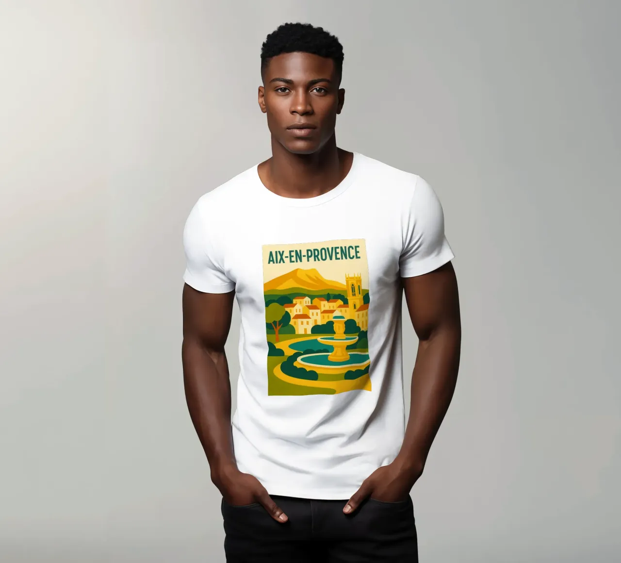 AIX-EN-PROVENCE – La douceur provençale t-shirt de JETLAG | affiches voyage