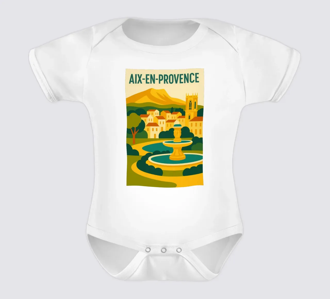 AIX-EN-PROVENCE – La douceur provençale body bébé de JETLAG | affiches voyage