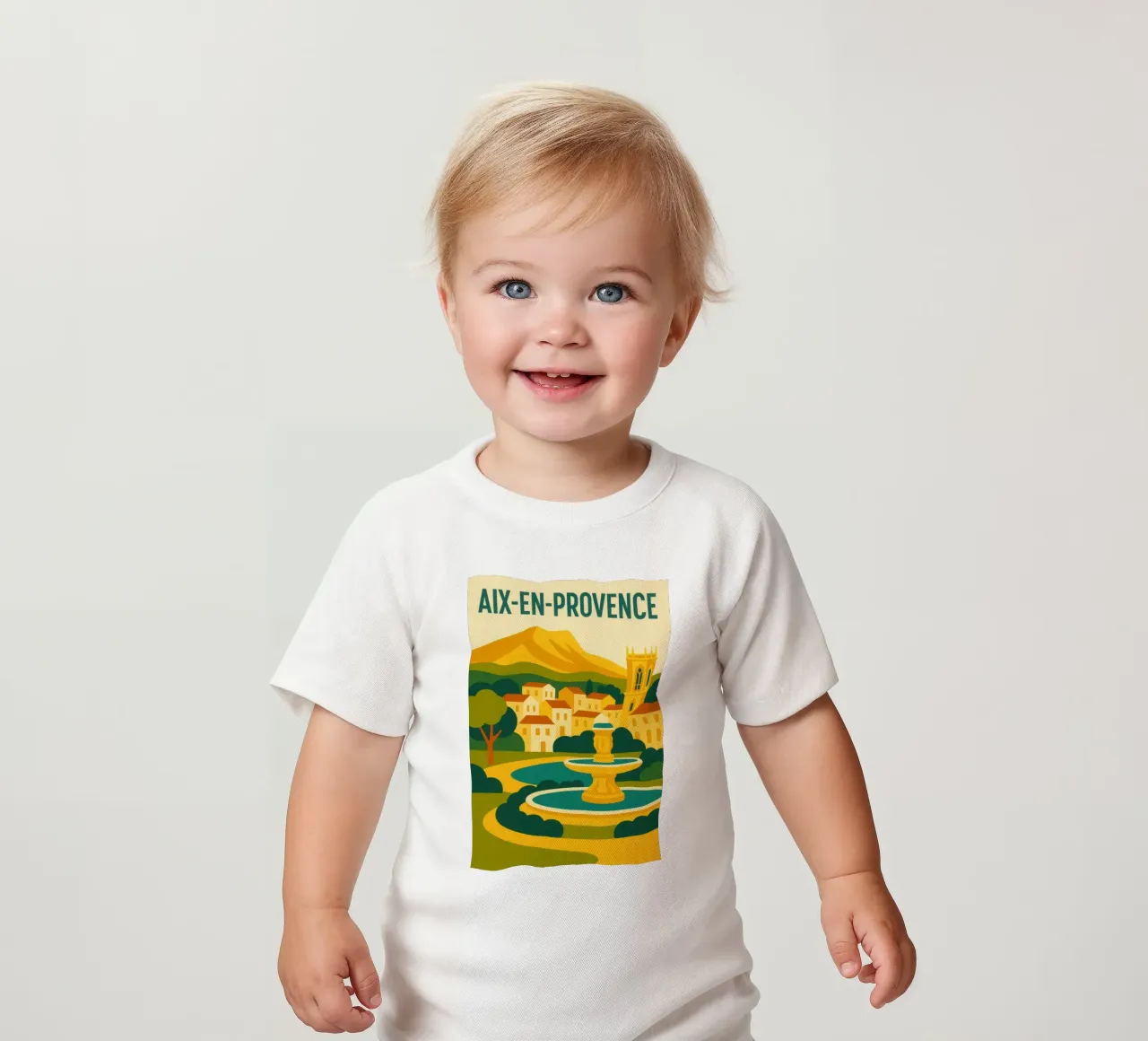 AIX-EN-PROVENCE - The gentleness of Provence baby t-shirt by JETLAG | affiches voyage