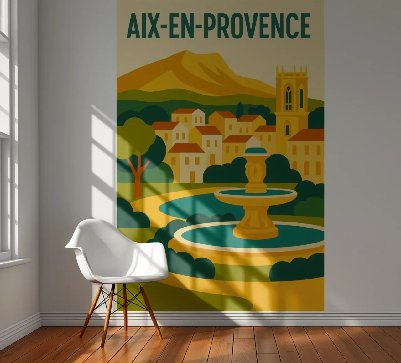 AIX-EN-PROVENCE - La dolcezza della Provenza carta da parati fotografica da JETLAG | affiches voyage