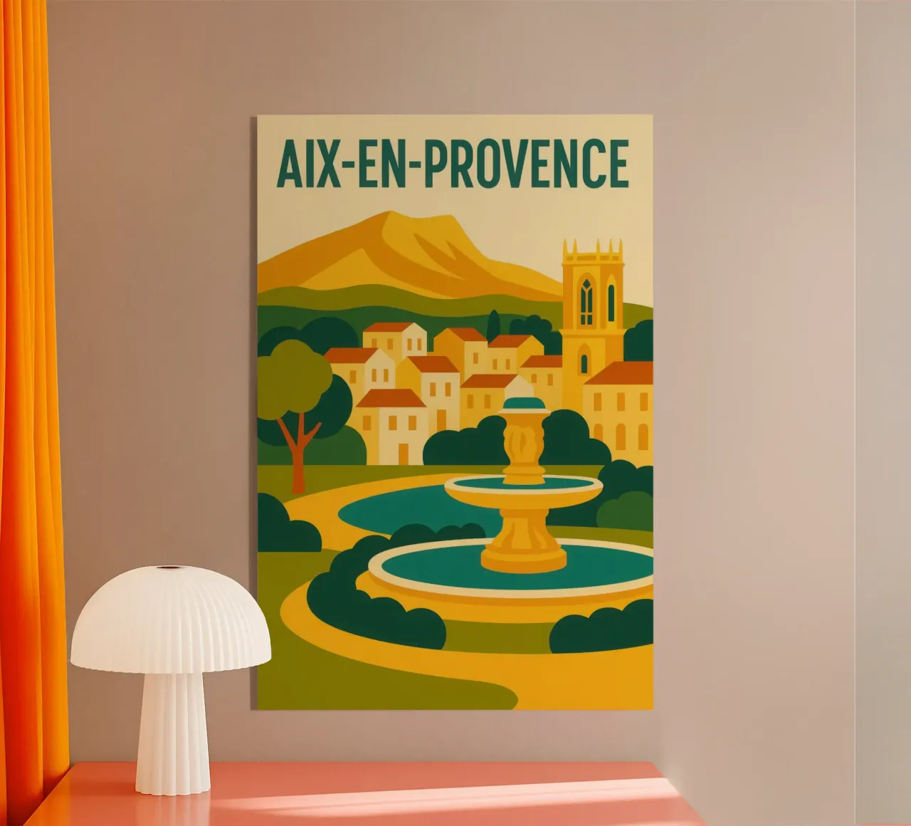 AIX-EN-PROVENCE - La dolcezza della Provenza plexiglass da JETLAG | affiches voyage