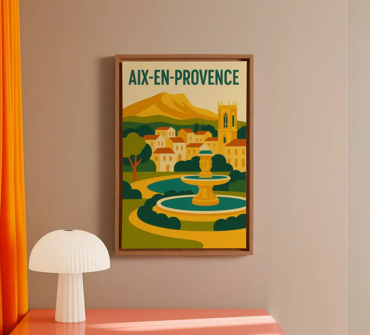 AIX-EN-PROVENCE - The gentleness of Provence canvas by JETLAG | affiches voyage