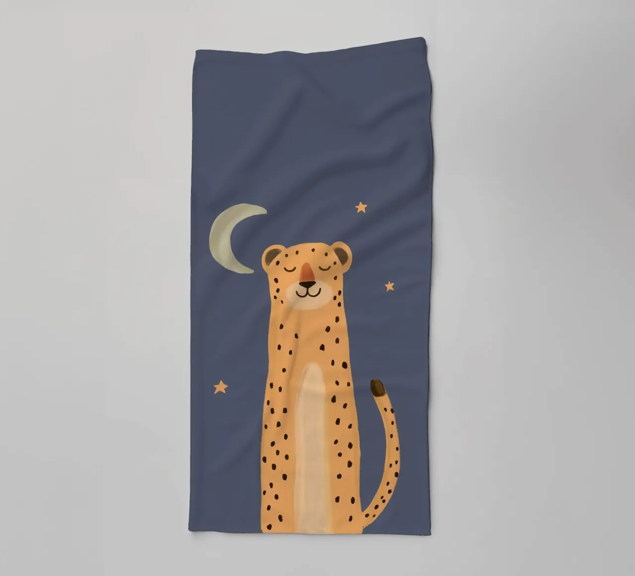 Celestial Cheetah Print, Nursery Wall Art, Playroom Decor towel by Little Lola