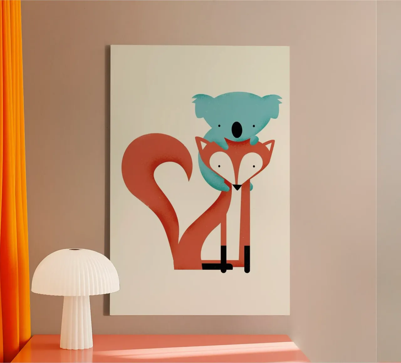 Fox and Koala Leinwand von Jay Fleck