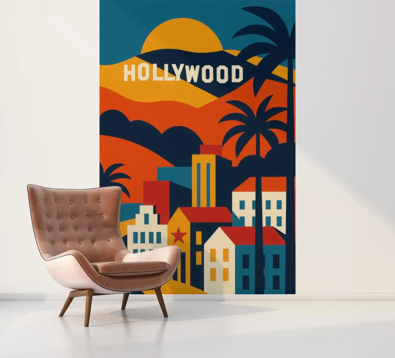Hollywood - Die Magie beginnt hier Fototapete von JETLAG | affiches voyage