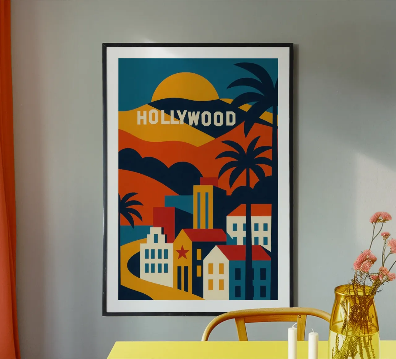 Hollywood – La magie commence ici carta hahnemühle da JETLAG | affiches voyage