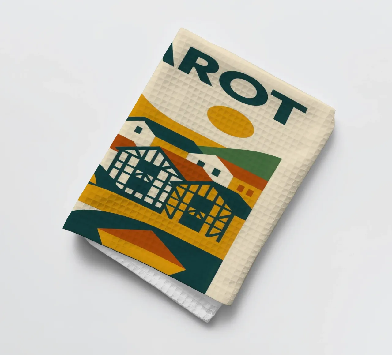 Livarot – L’authenticité normande en pleine lumière torchon de JETLAG | affiches voyage