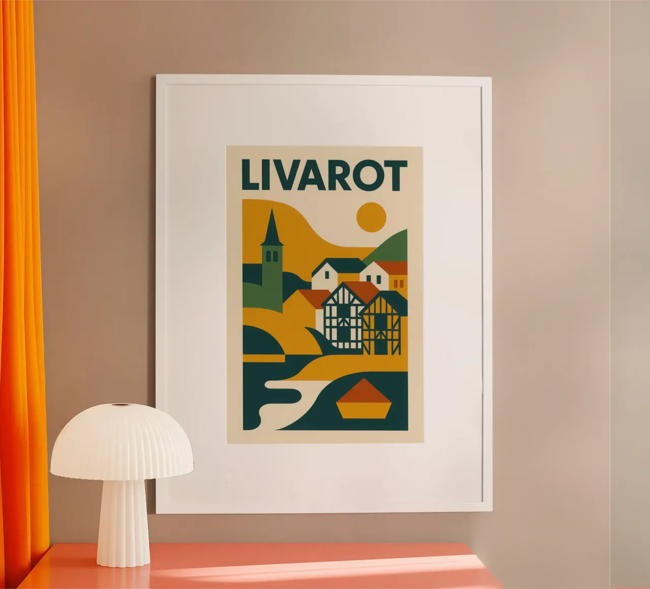 Livarot - L'autentica Normandia sotto i riflettori poster con telaio in plastica da JETLAG | affiches voyage