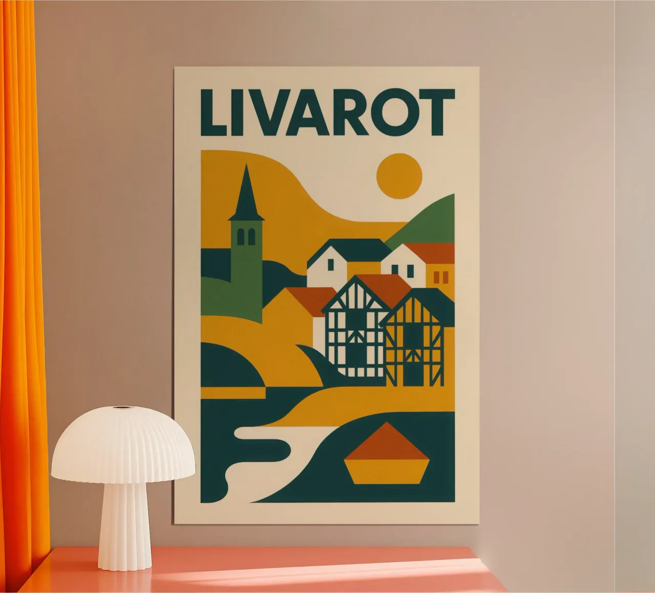Livarot - L'autentica Normandia sotto i riflettori poster con telaio in plastica da JETLAG | affiches voyage