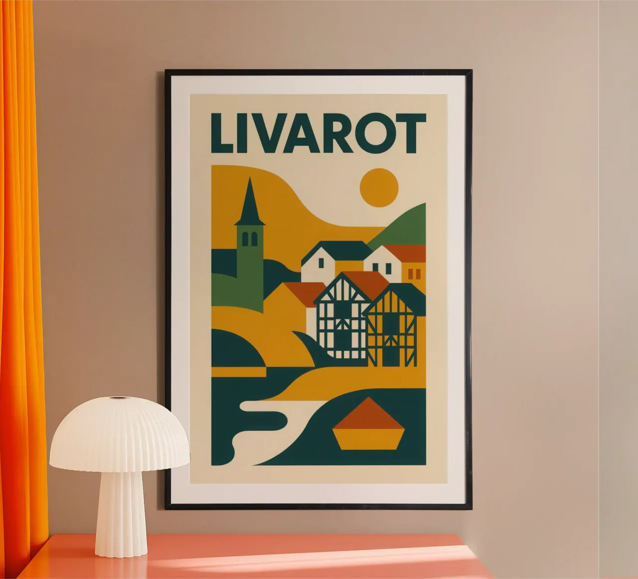 Livarot - L'autentica Normandia sotto i riflettori poster con telaio in plastica da JETLAG | affiches voyage