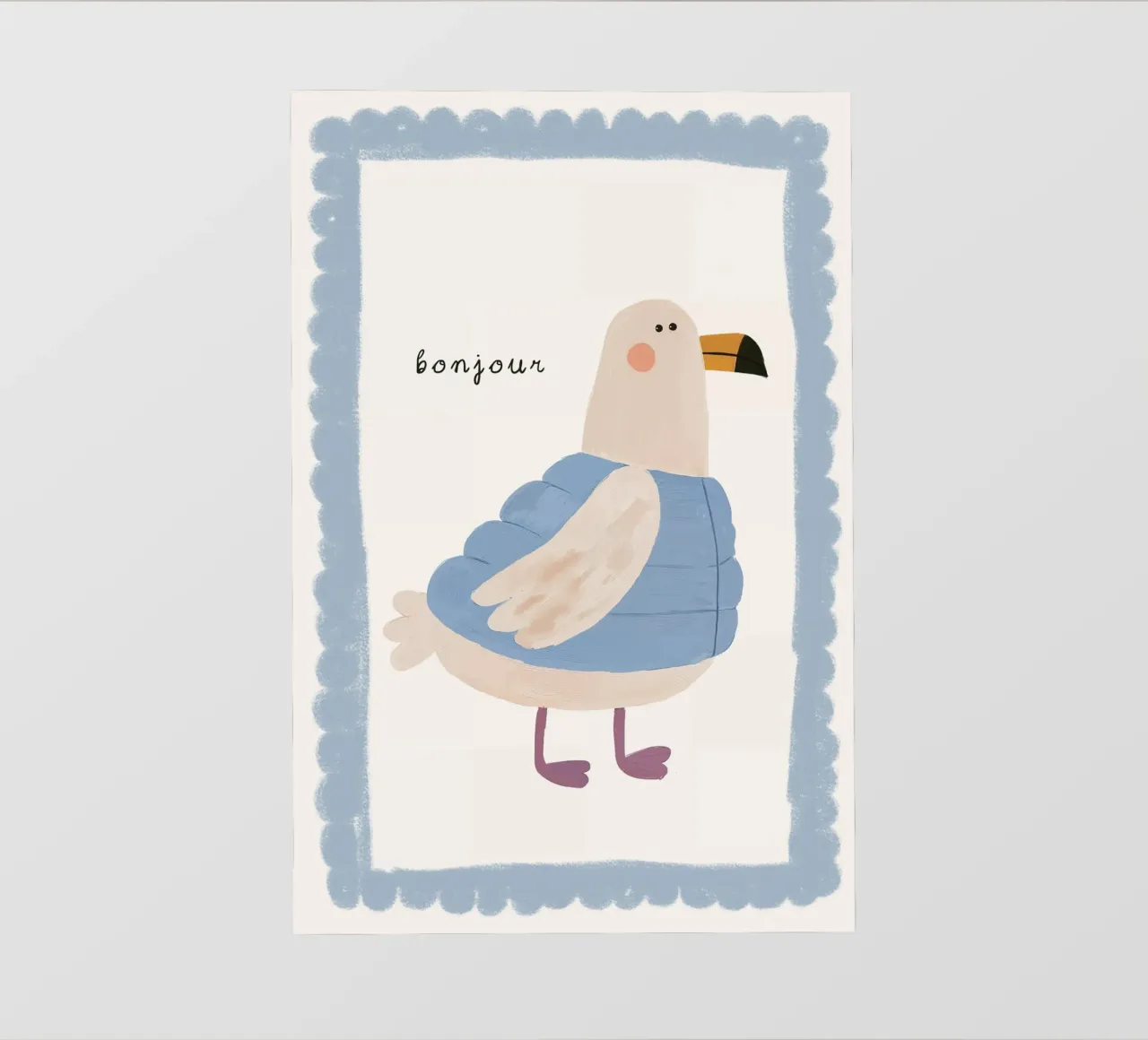 Möwe Druck, Vogel Wandkunst, Kinderzimmer Druck, Spielzimmer Kunst Backlit Folie von Little Lola