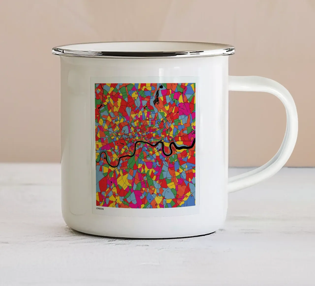 London tazza in smalto da The Cartography Collection