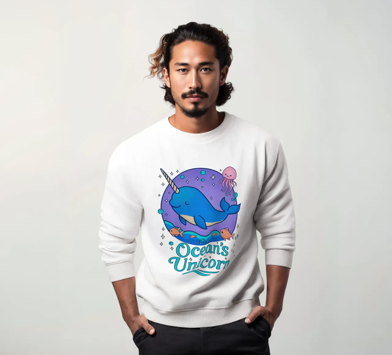 L'unicorno dell'oceano felpa da Loobs