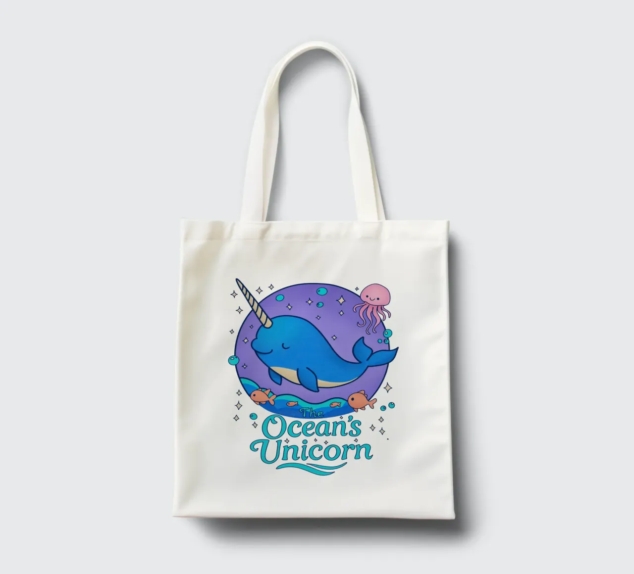 L'unicorno dell'oceano borsa in juta da Loobs