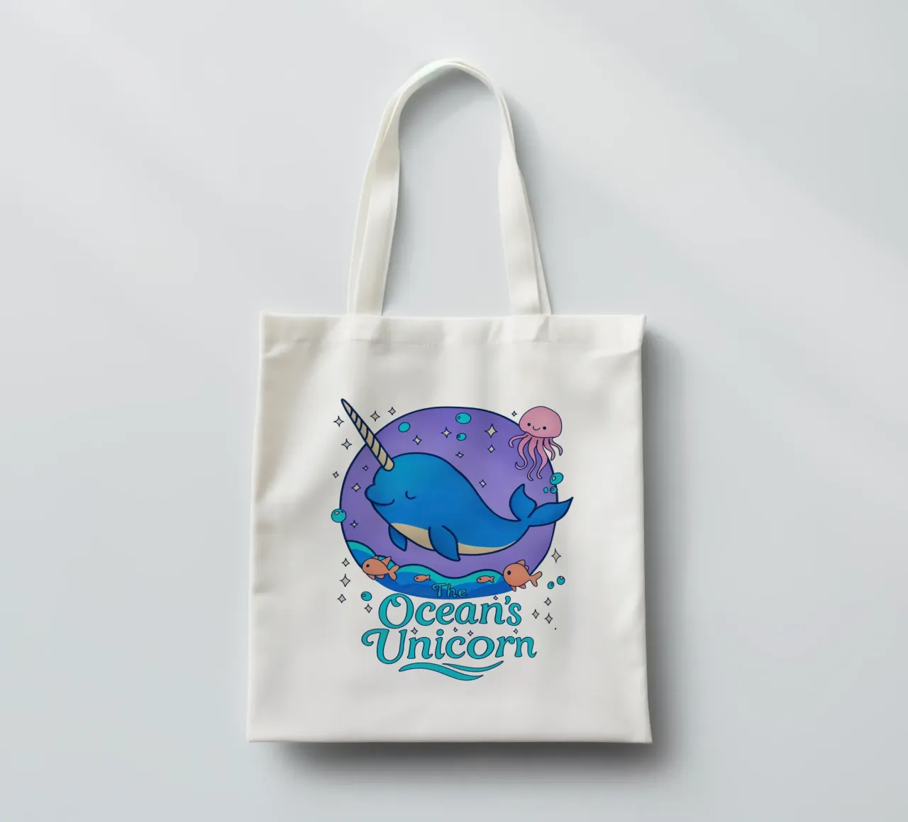 L'unicorno dell'oceano borsa in juta da Loobs