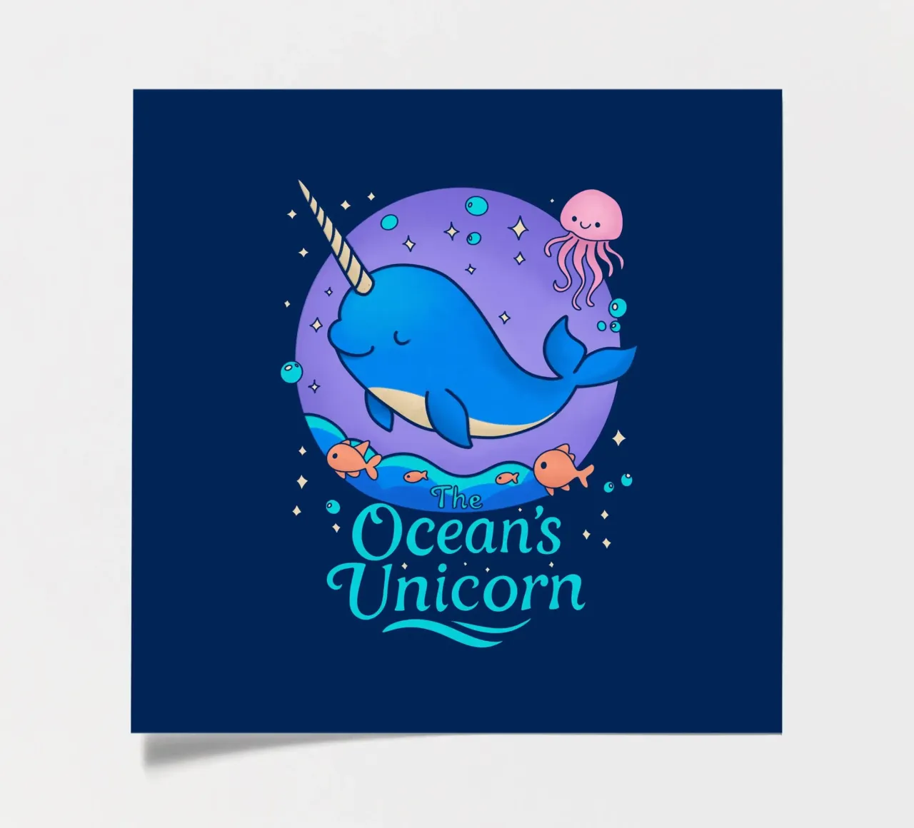 La licorne de l'océan planche autocollant de Loobs