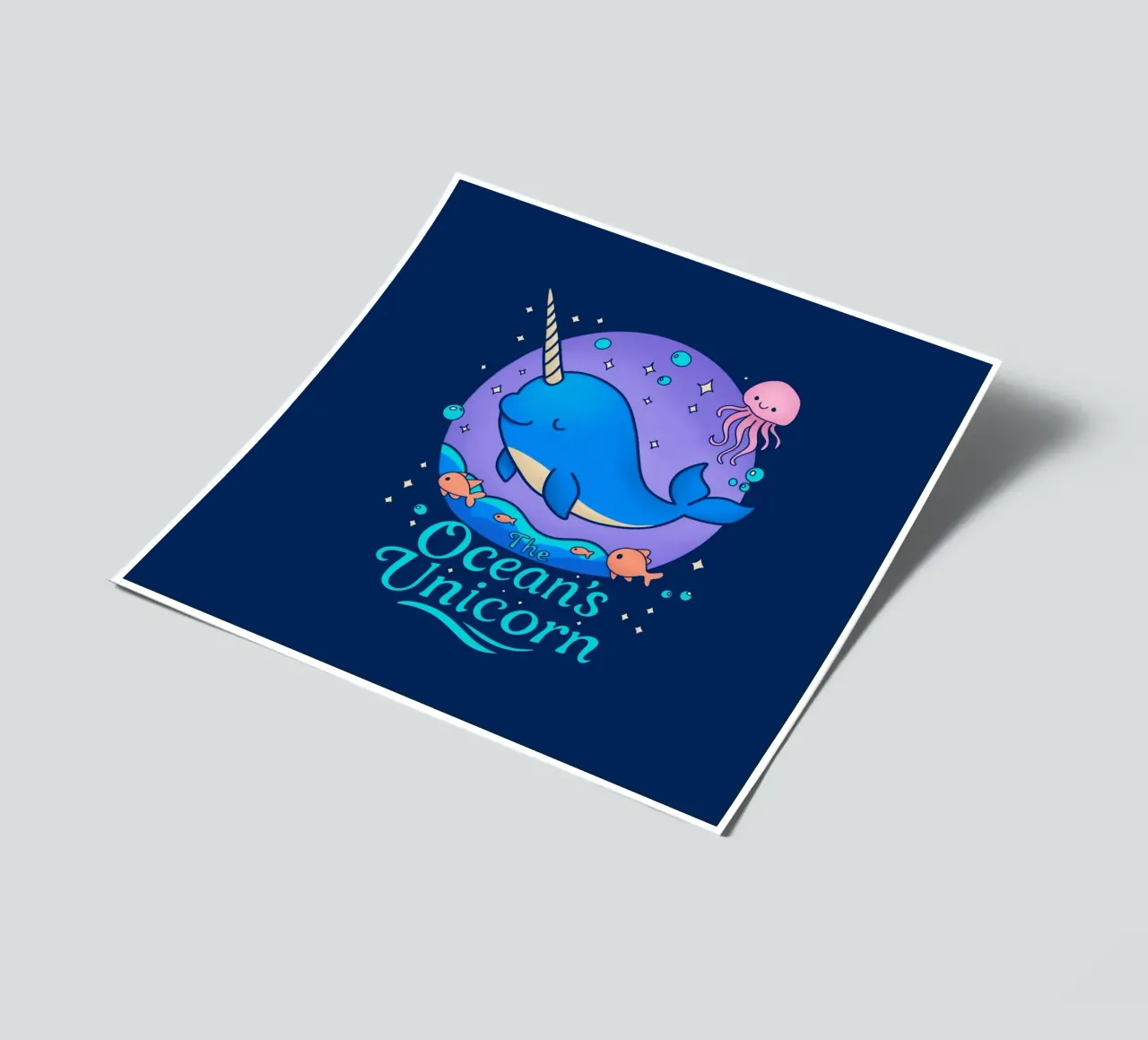 La licorne de l'océan planche autocollant de Loobs