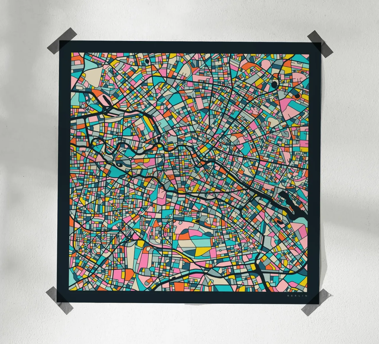 MAPPA DI BERLINO poster da Jazzberry Blue