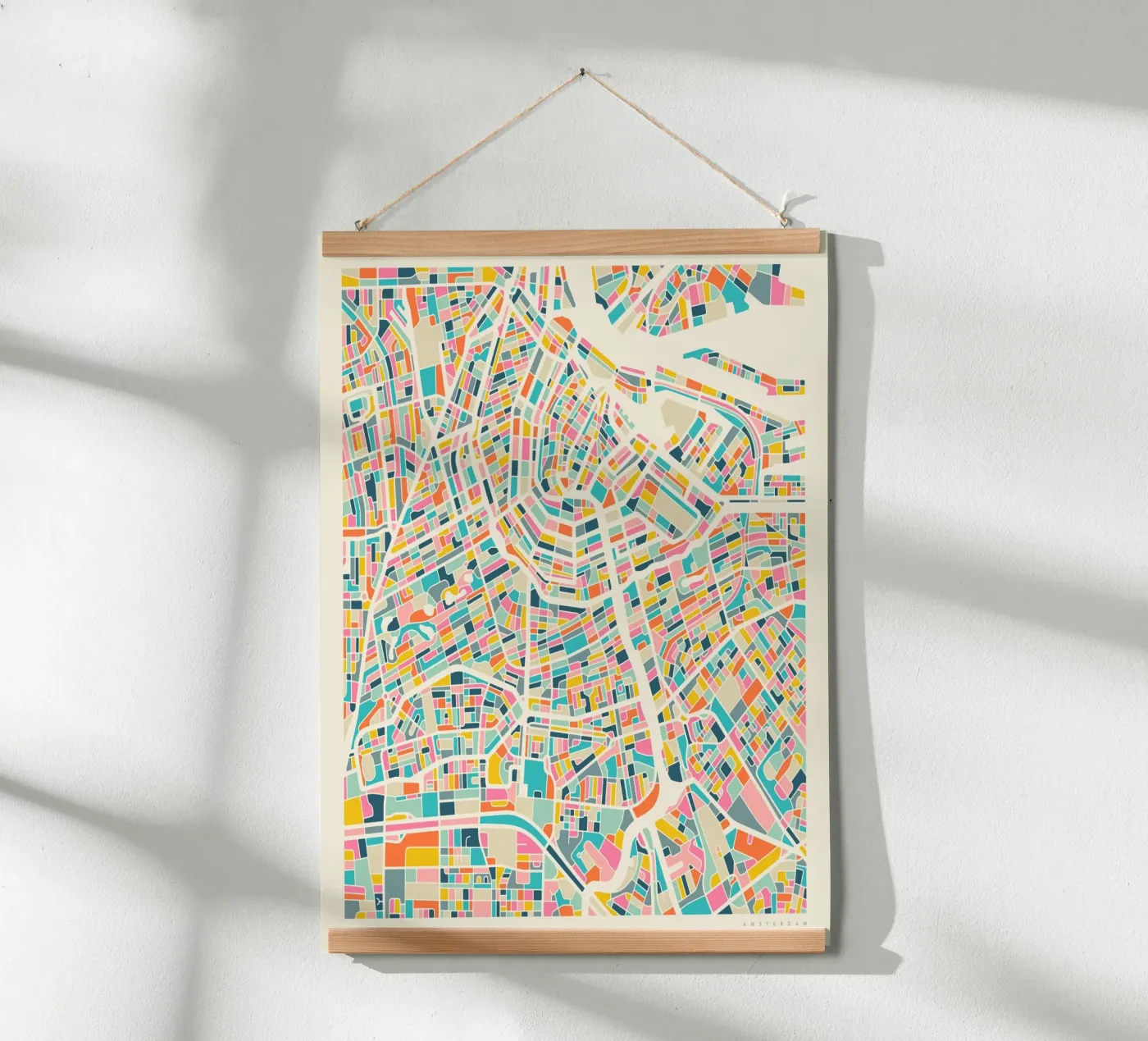 AMSTERDAM MAP poster by Jazzberry Blue