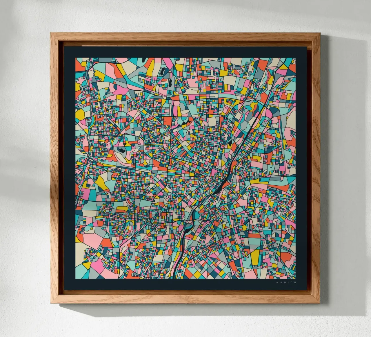 MAPPA DI MONACO alluminio dibond da Jazzberry Blue