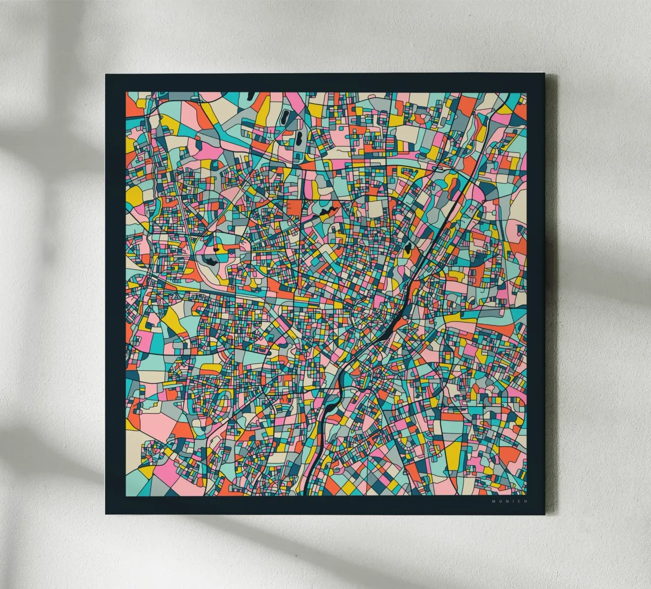 MUNICH MAP canvas by Jazzberry Blue