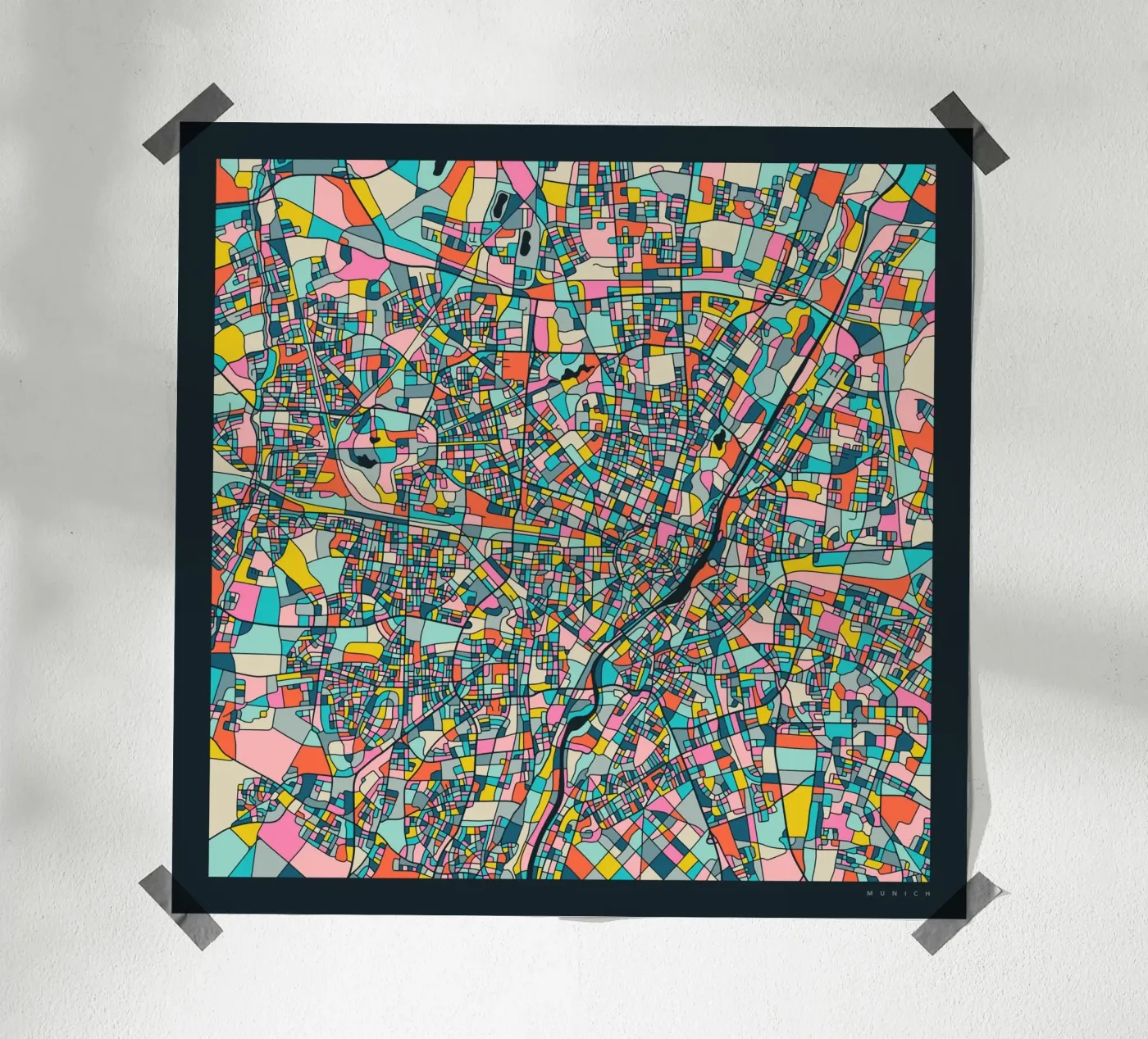 MUNICH MAP poster by Jazzberry Blue
