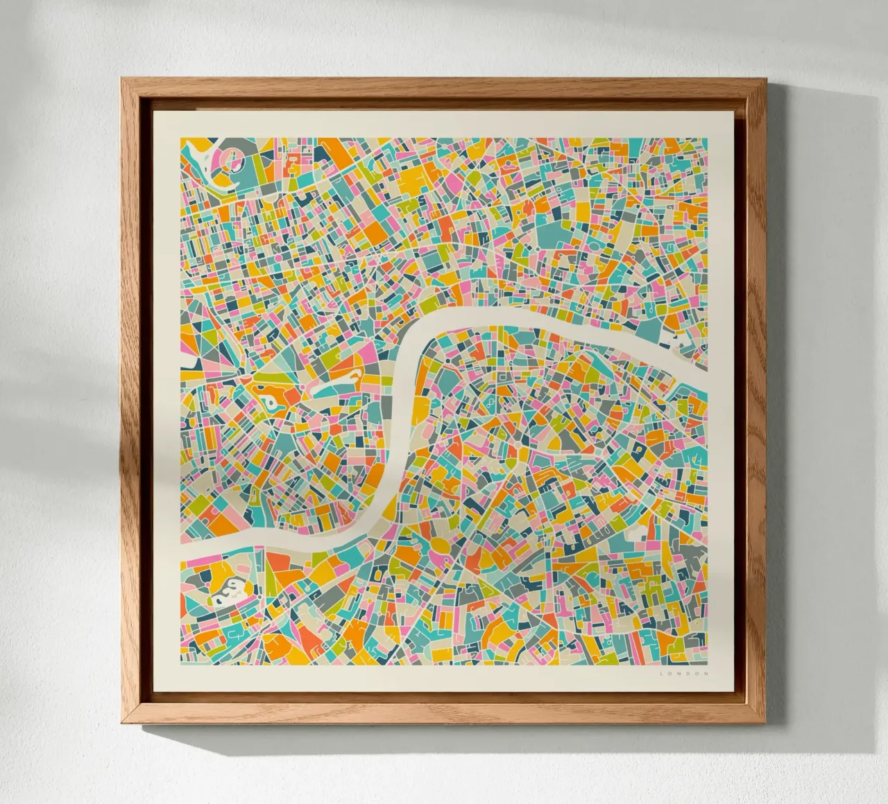 MAPPA DI LONDRA alluminio dibond da Jazzberry Blue