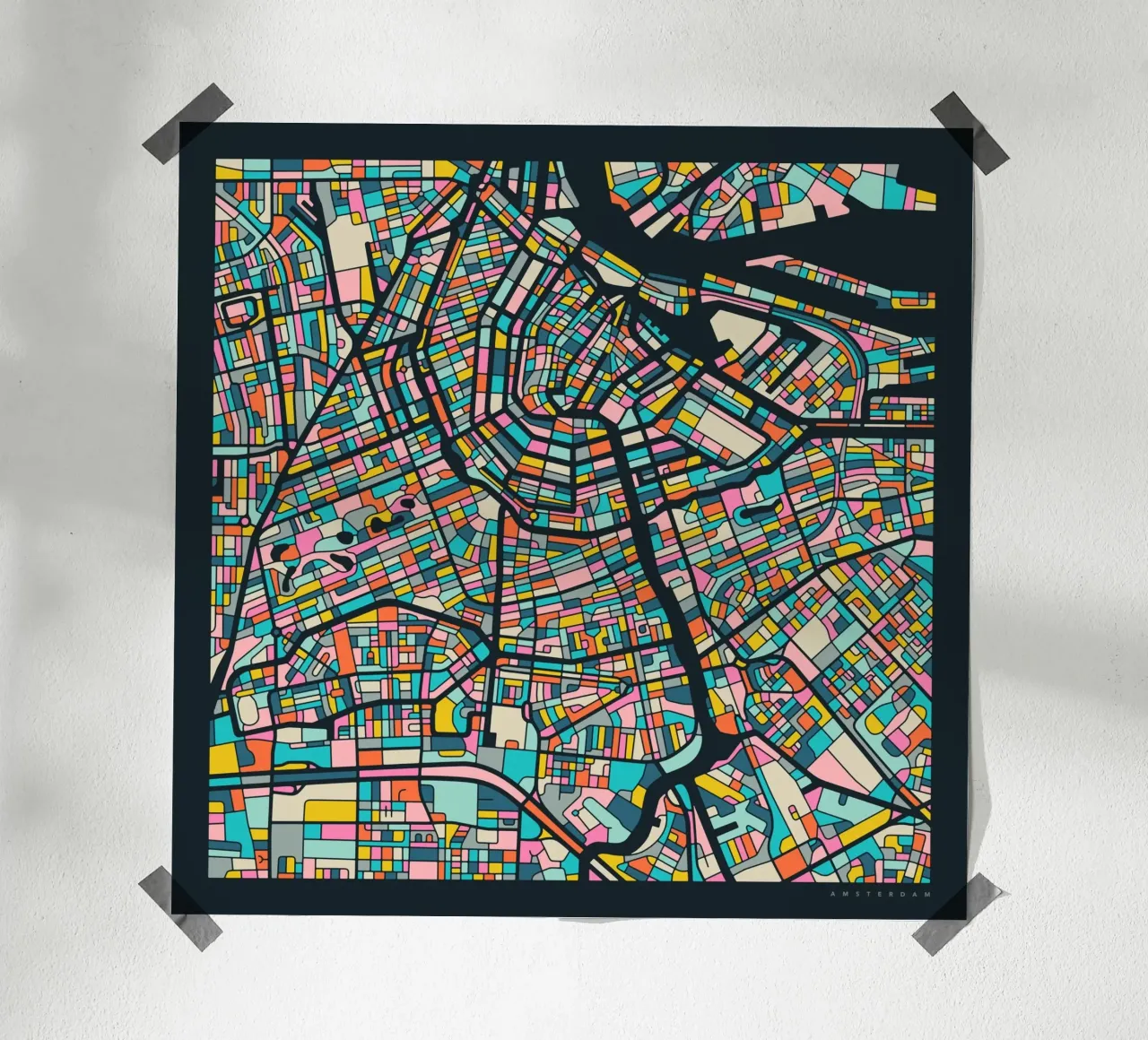 MAPPA AMSTERDAM carta hahnemühle da Jazzberry Blue