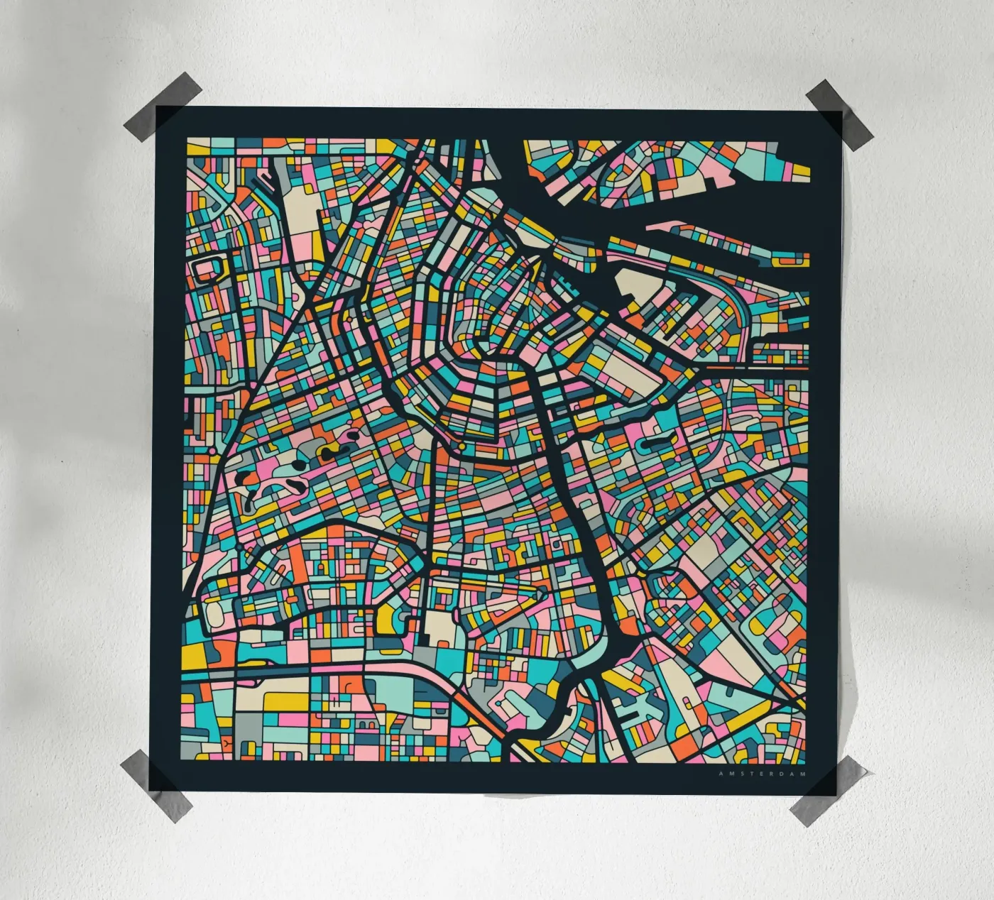 AMSTERDAM MAP poster by Jazzberry Blue