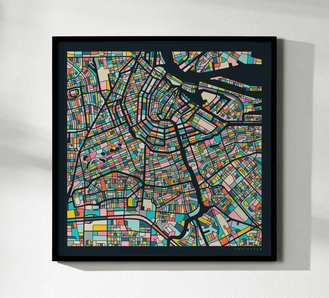 AMSTERDAM MAP poster by Jazzberry Blue
