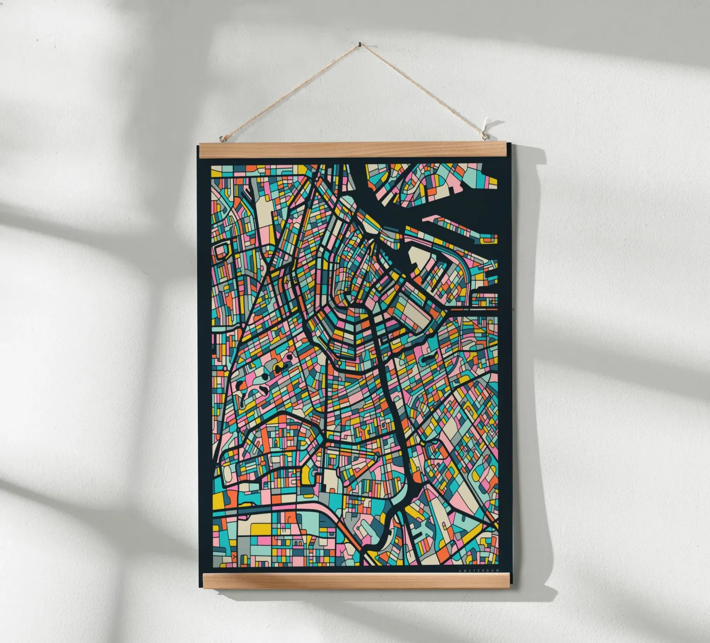 AMSTERDAM MAP poster by Jazzberry Blue
