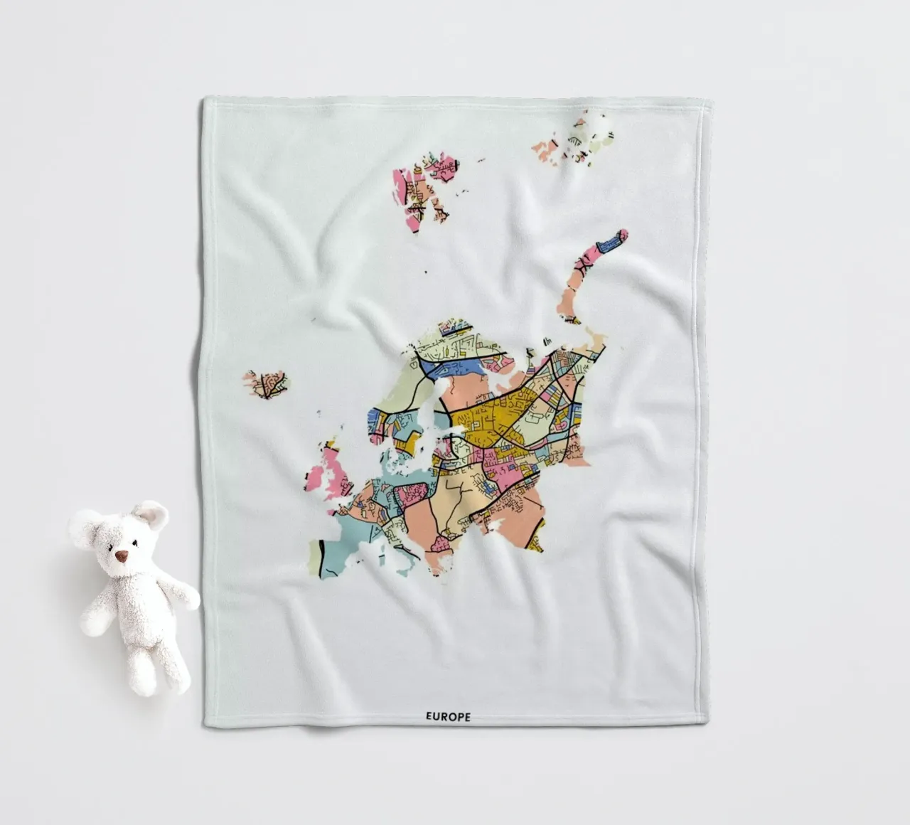 Europe coperta in pile da The Cartography Collection