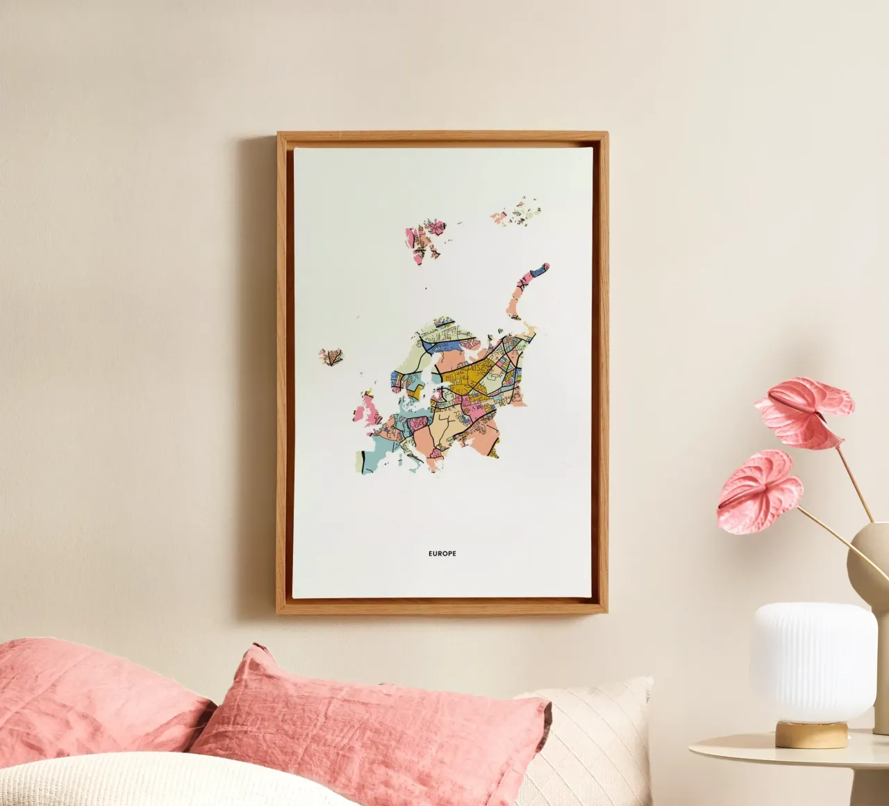 Europe canvas by The Cartography Collection