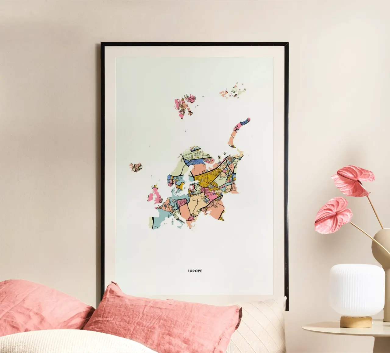 Europe hahnemühle by The Cartography Collection