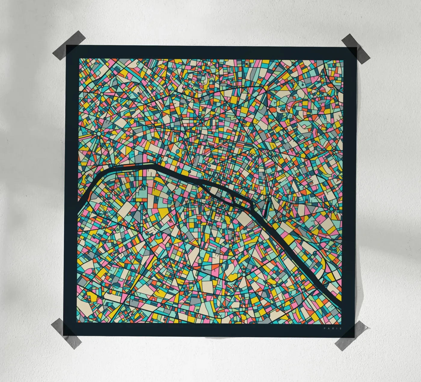 PARIS MAP Poster von Jazzberry Blue