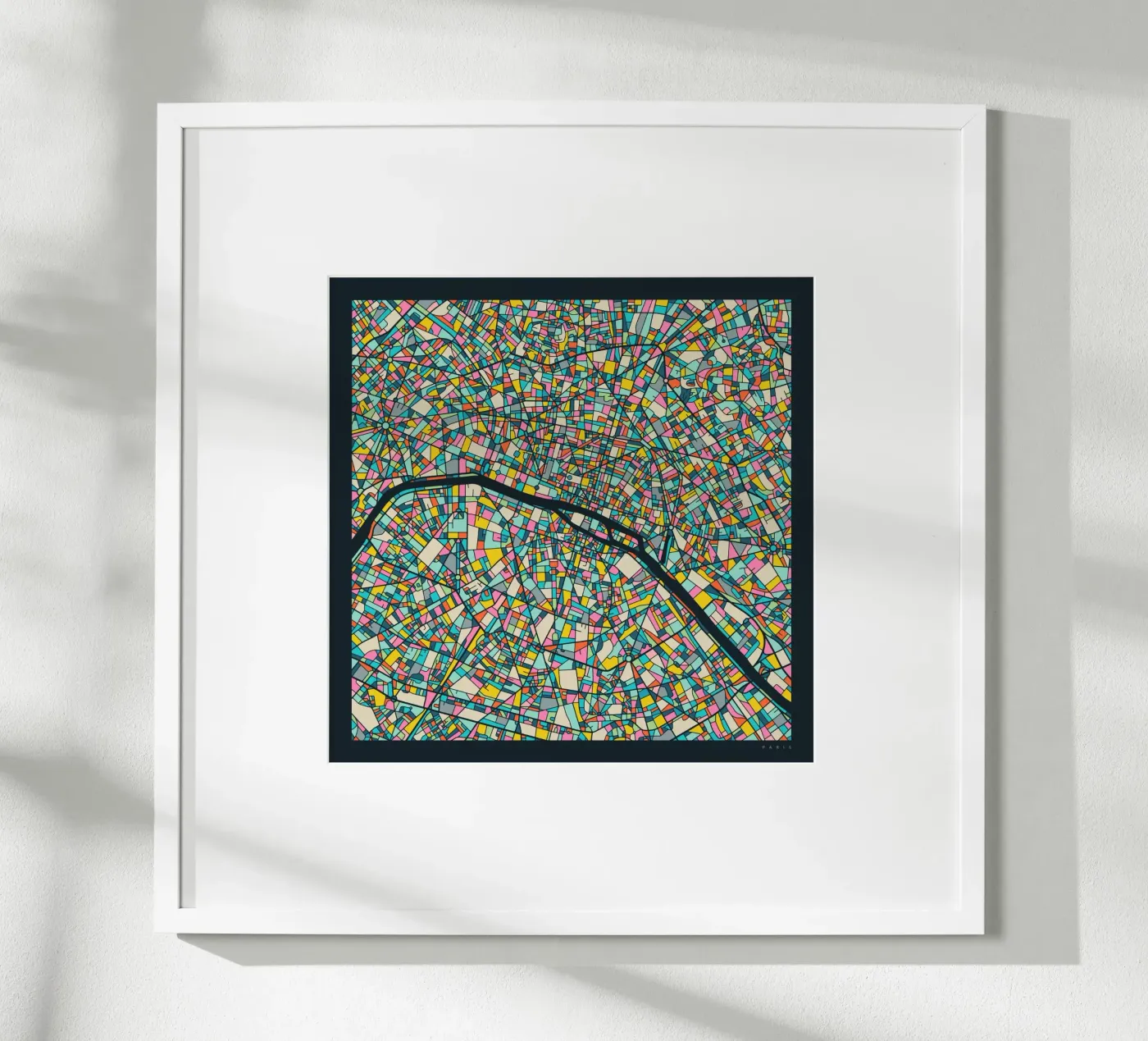 PARIS MAP Poster von Jazzberry Blue