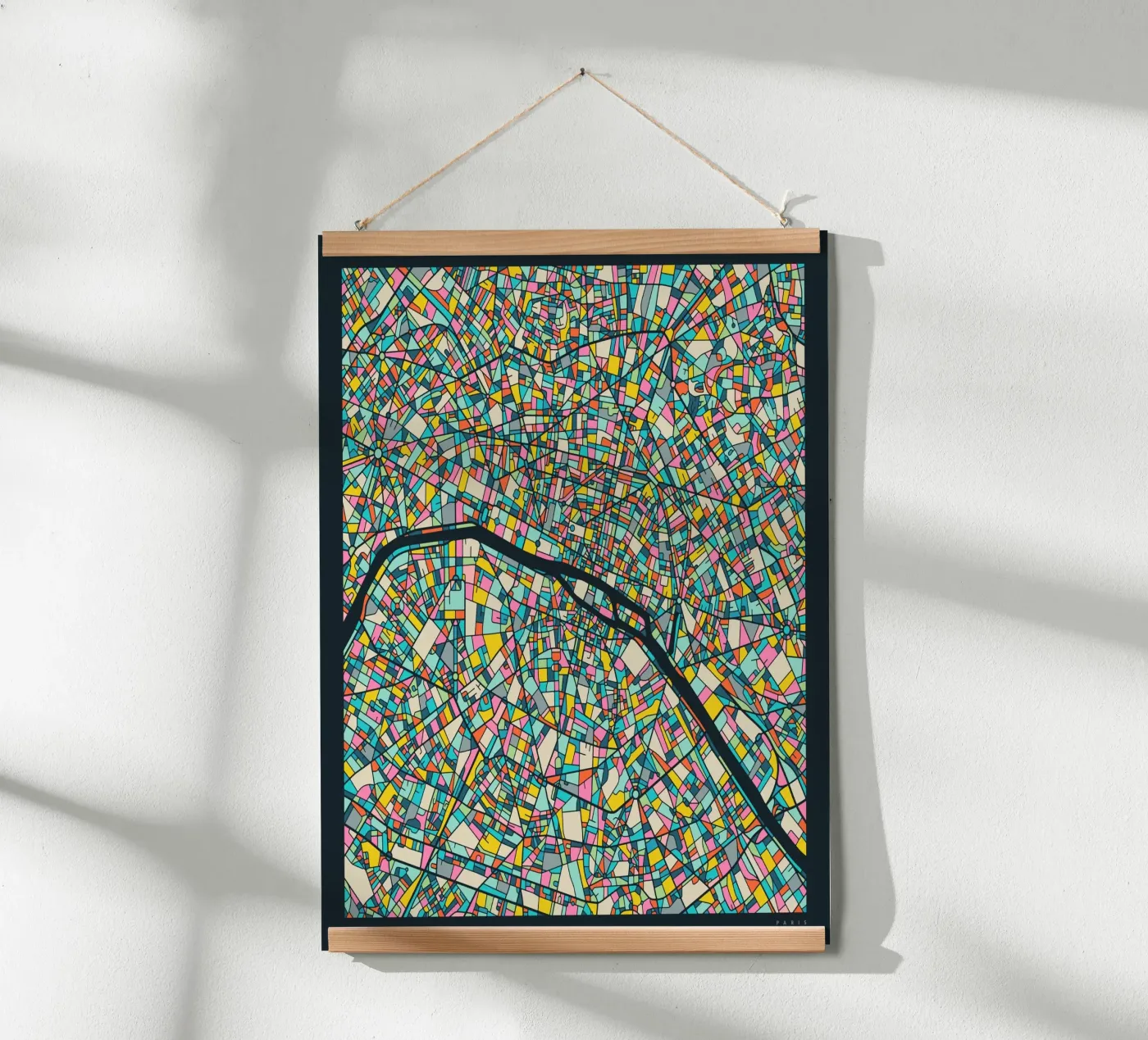 PARIS MAP Poster von Jazzberry Blue