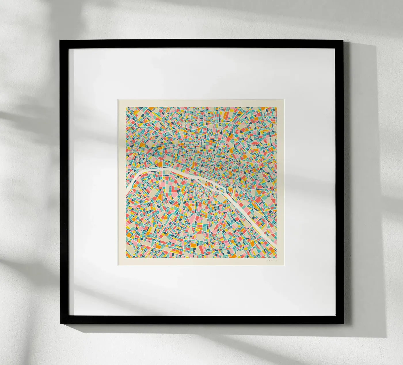 PARIS MAP poster van Jazzberry Blue