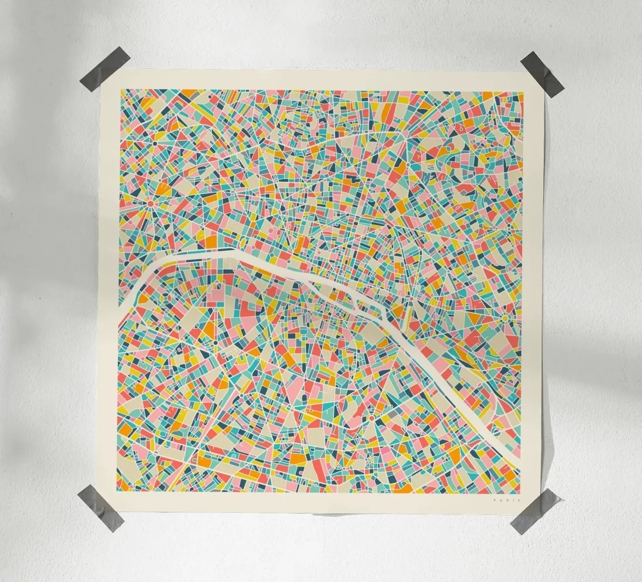 PARIS MAP poster by Jazzberry Blue