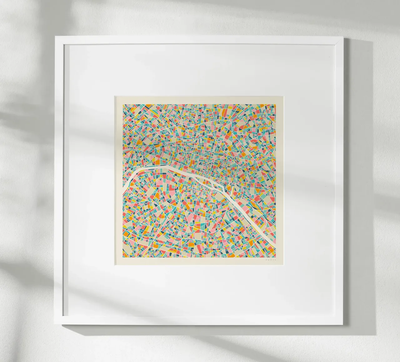 MAPPA DI PARIGI carta hahnemühle da Jazzberry Blue