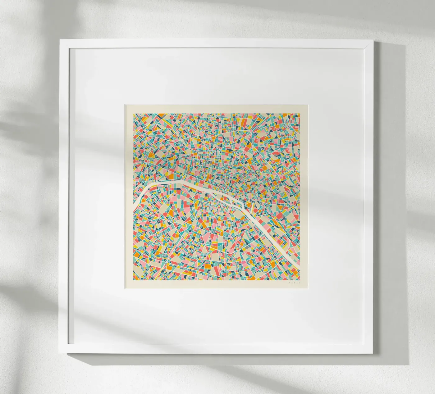 PARIS MAP poster van Jazzberry Blue