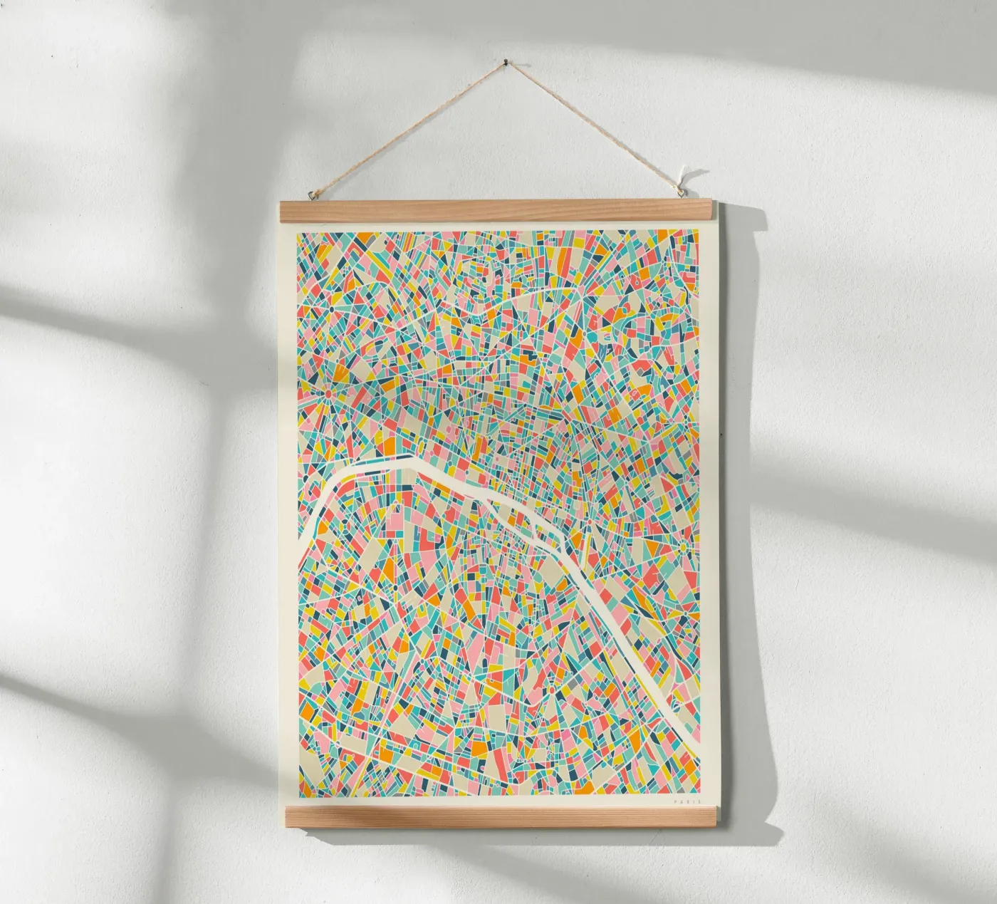 PARIS MAP poster van Jazzberry Blue