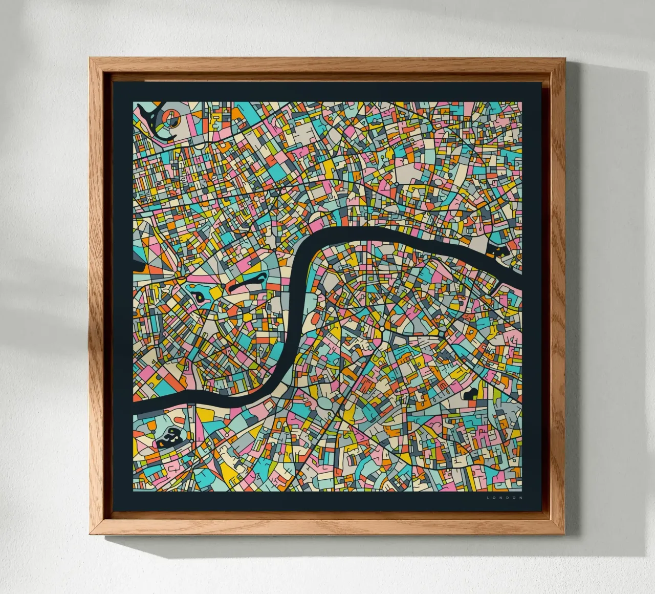 MAPPA DI LONDRA alluminio dibond da Jazzberry Blue