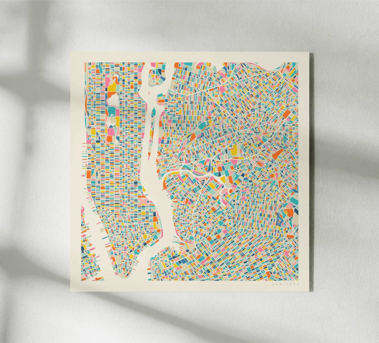 NEW YORK MAP plexiglass da Jazzberry Blue