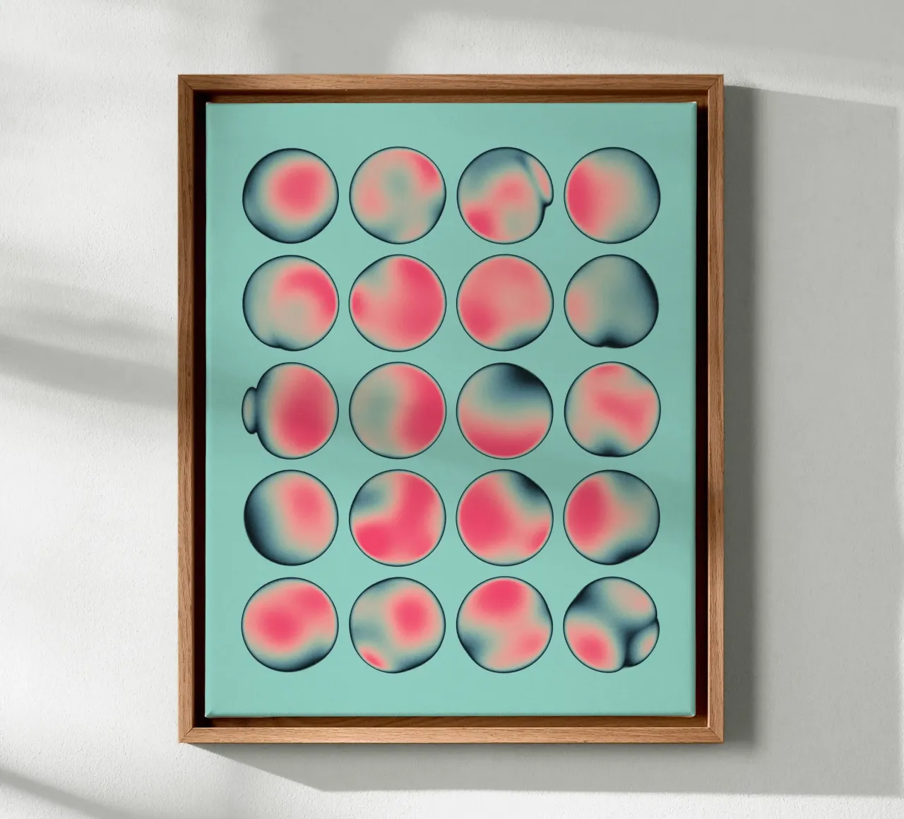 ORBS 24 tela con Cornice a cassetta da Jazzberry Blue