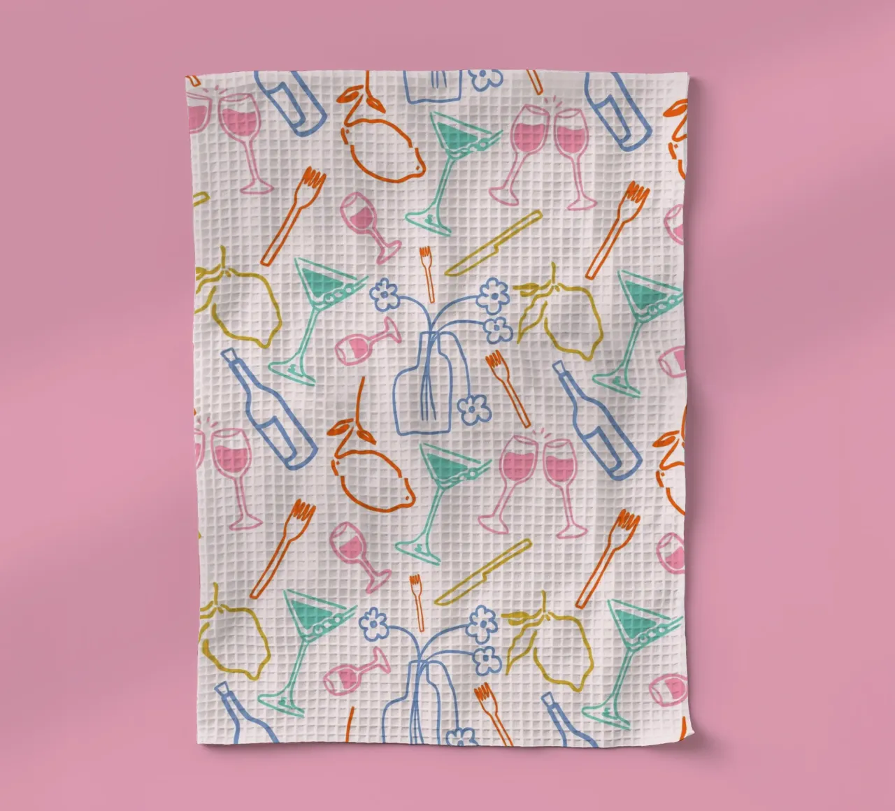 Tuscan Evening tea towel by Kintsugi99
