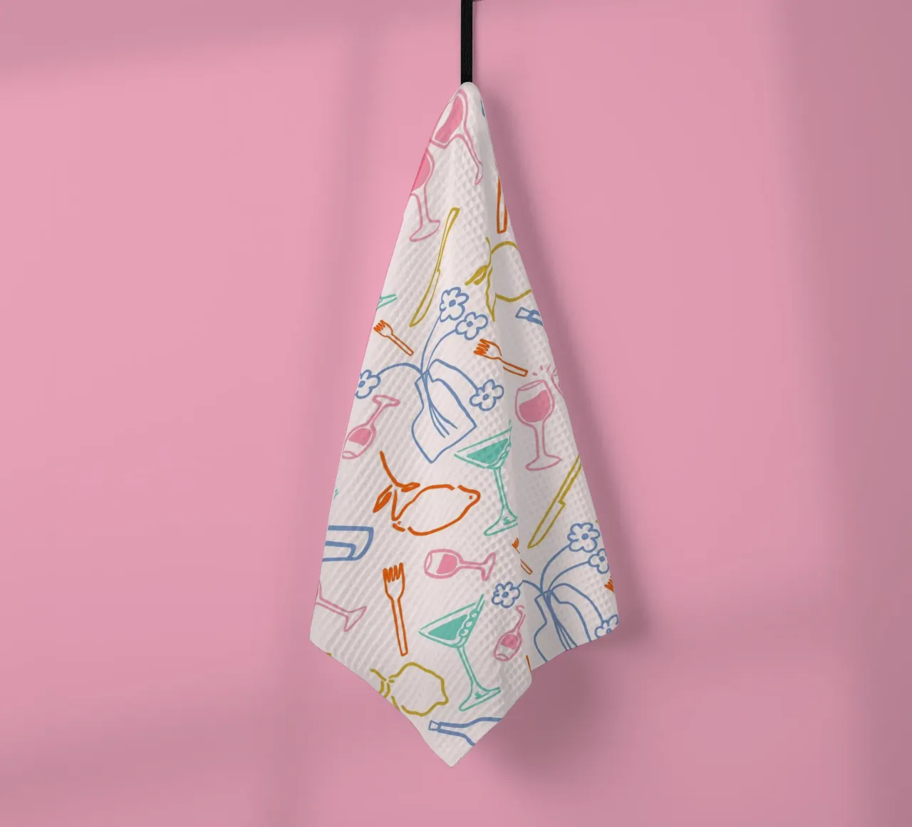 Tuscan Evening tea towel by Kintsugi99