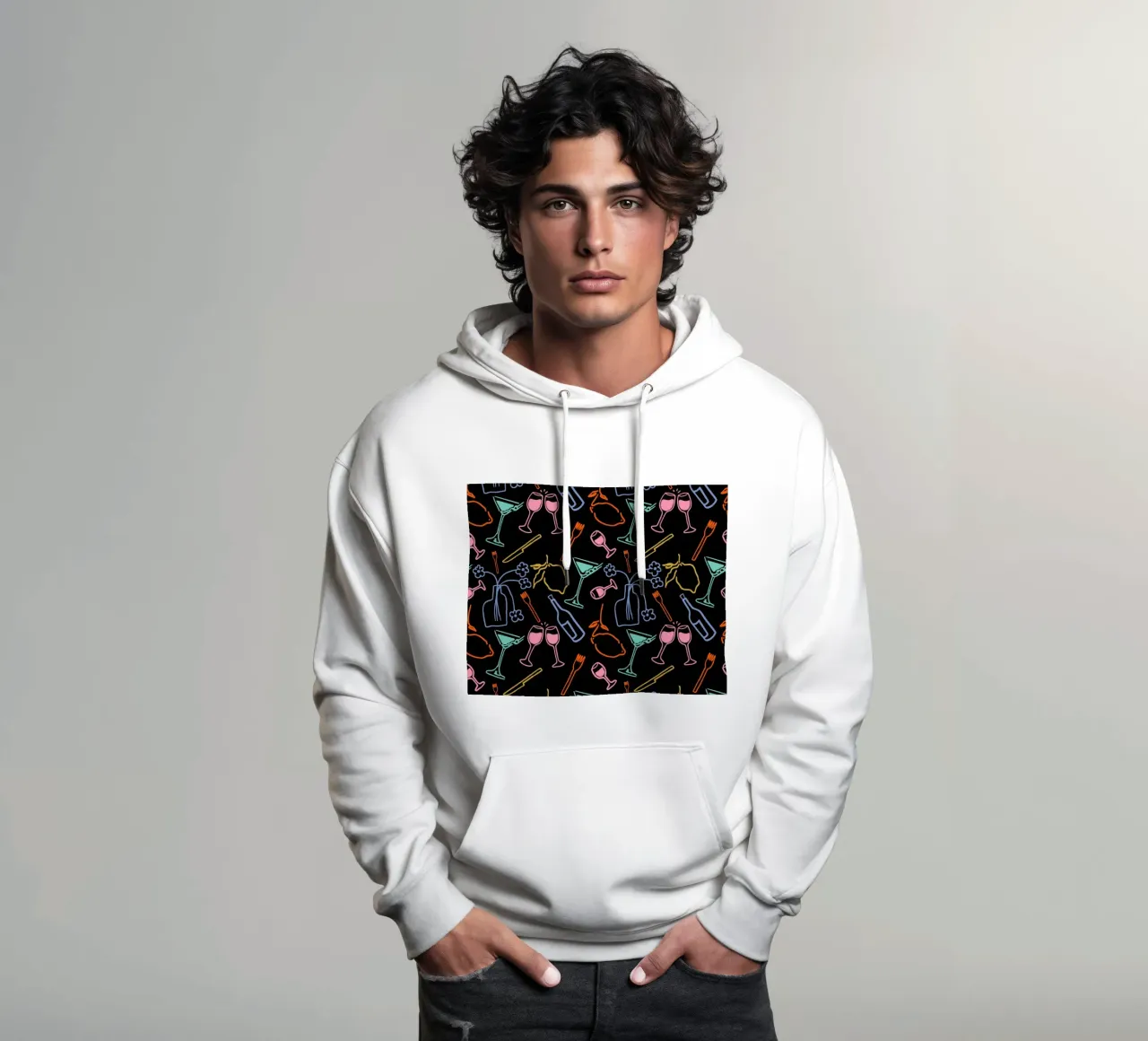 Festa di mezzanotte felpa con cappuccio da Kintsugi99